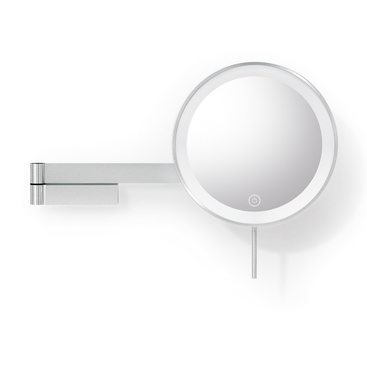 Imagen 0 de Espejo cosmético de pared con luz LED y aumento x5 Linea Zack Negro