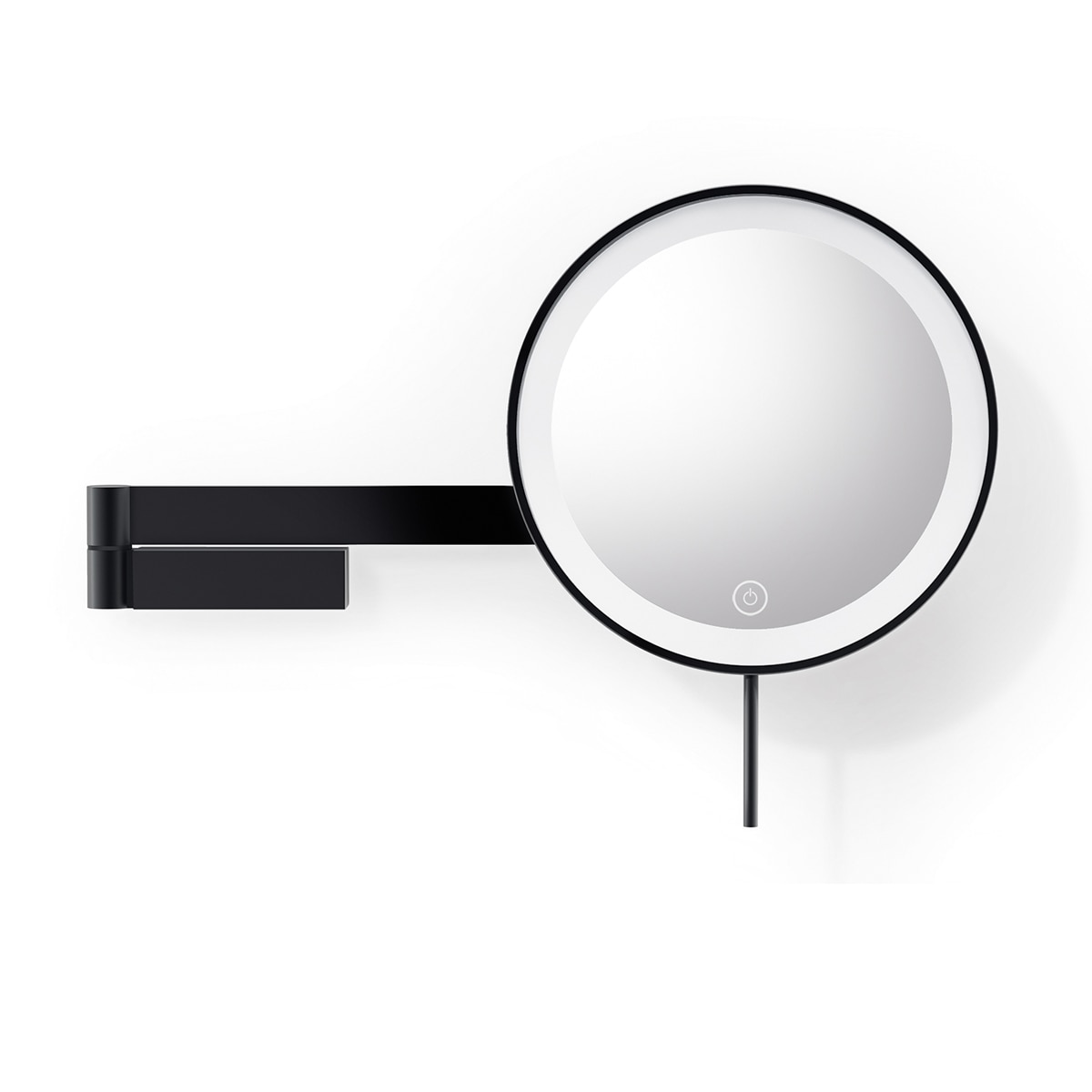 Espelho Cosmético de Parede com Luz LED e Aumento x5 Linea Preto-1