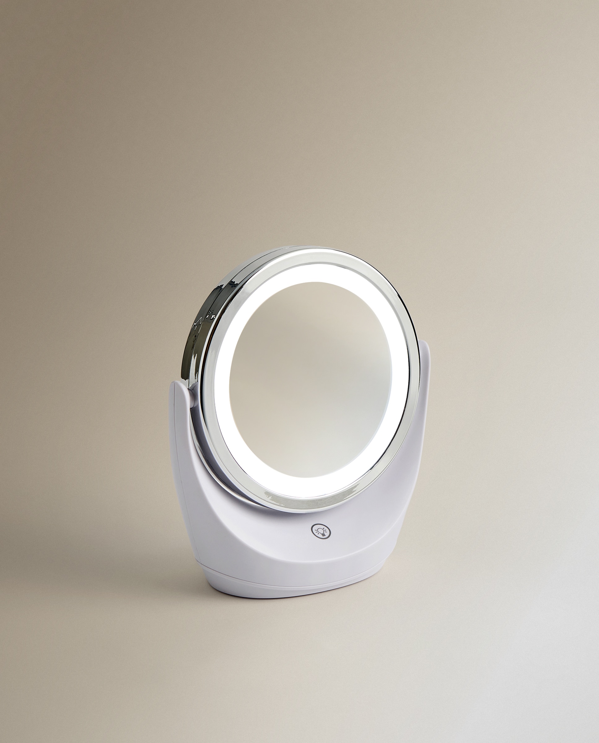 Espelho cosmético de aumento com luz LED Neri Branco-2