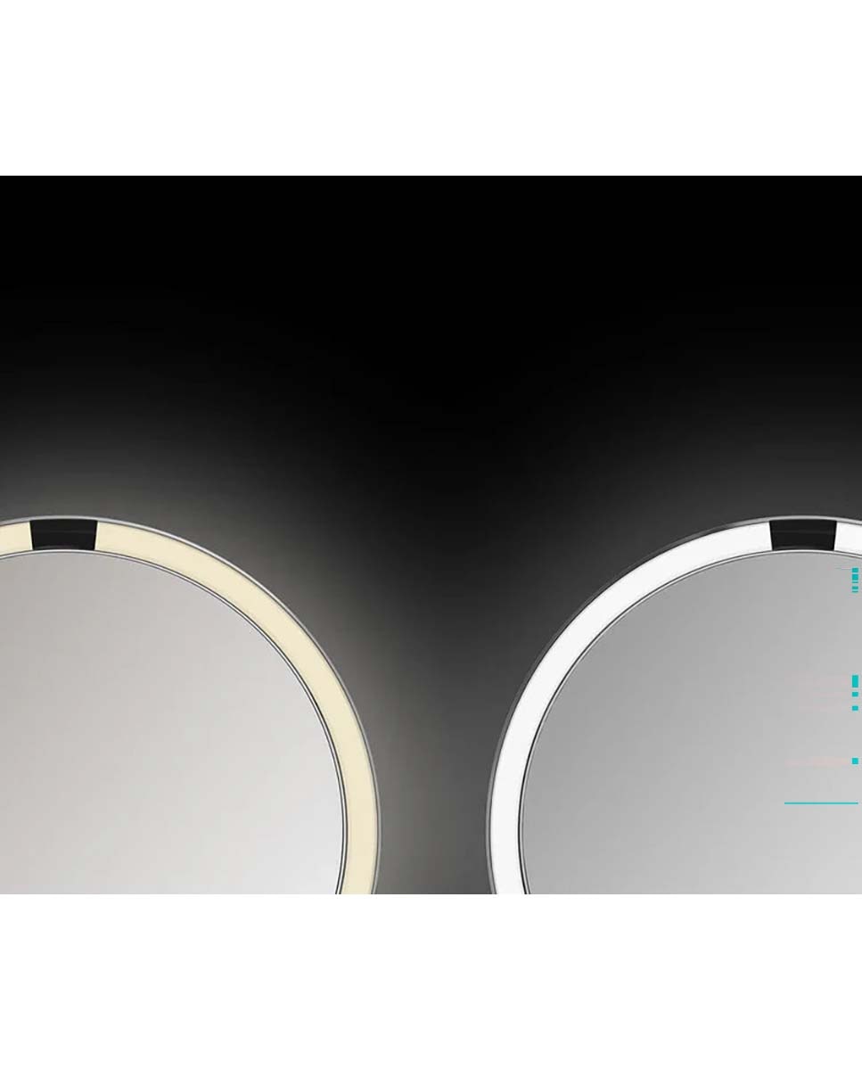 Imagen 4 de Espejo cosmético sobremesa con luz led - Negro mate Negro mate