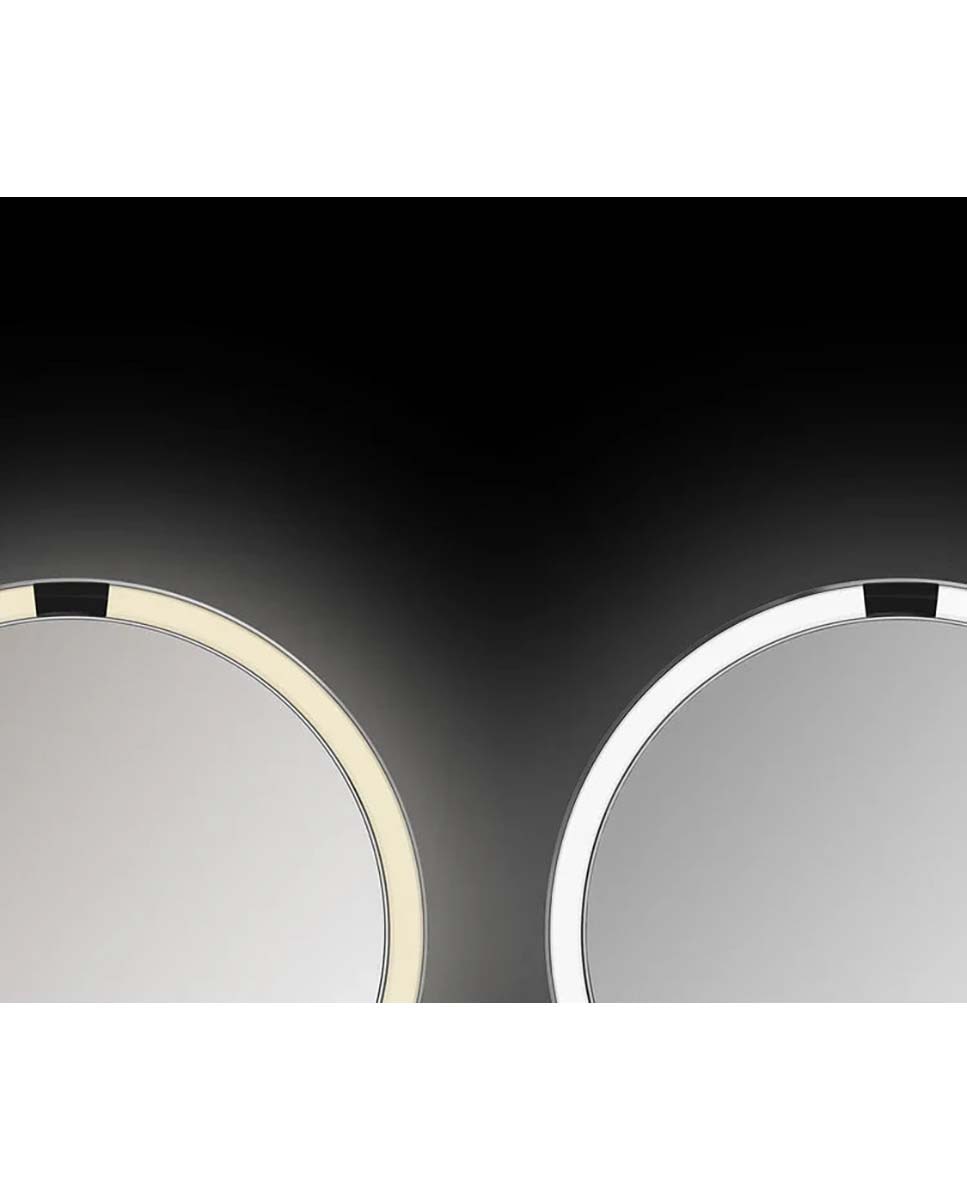 Imagen 4 de Espejo cosmético sobremesa con luz led - Acero cepillado Acero cepillado