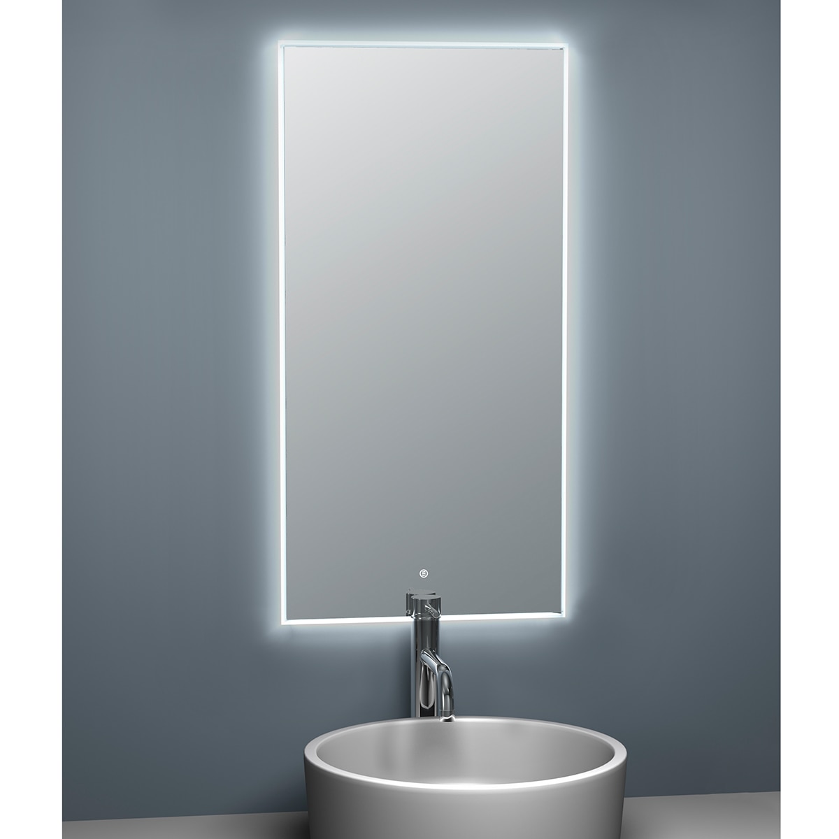 Espelho de casa de banho rectangular com anti embaciamento e luz LED perimetral Kira Xpertials 2
