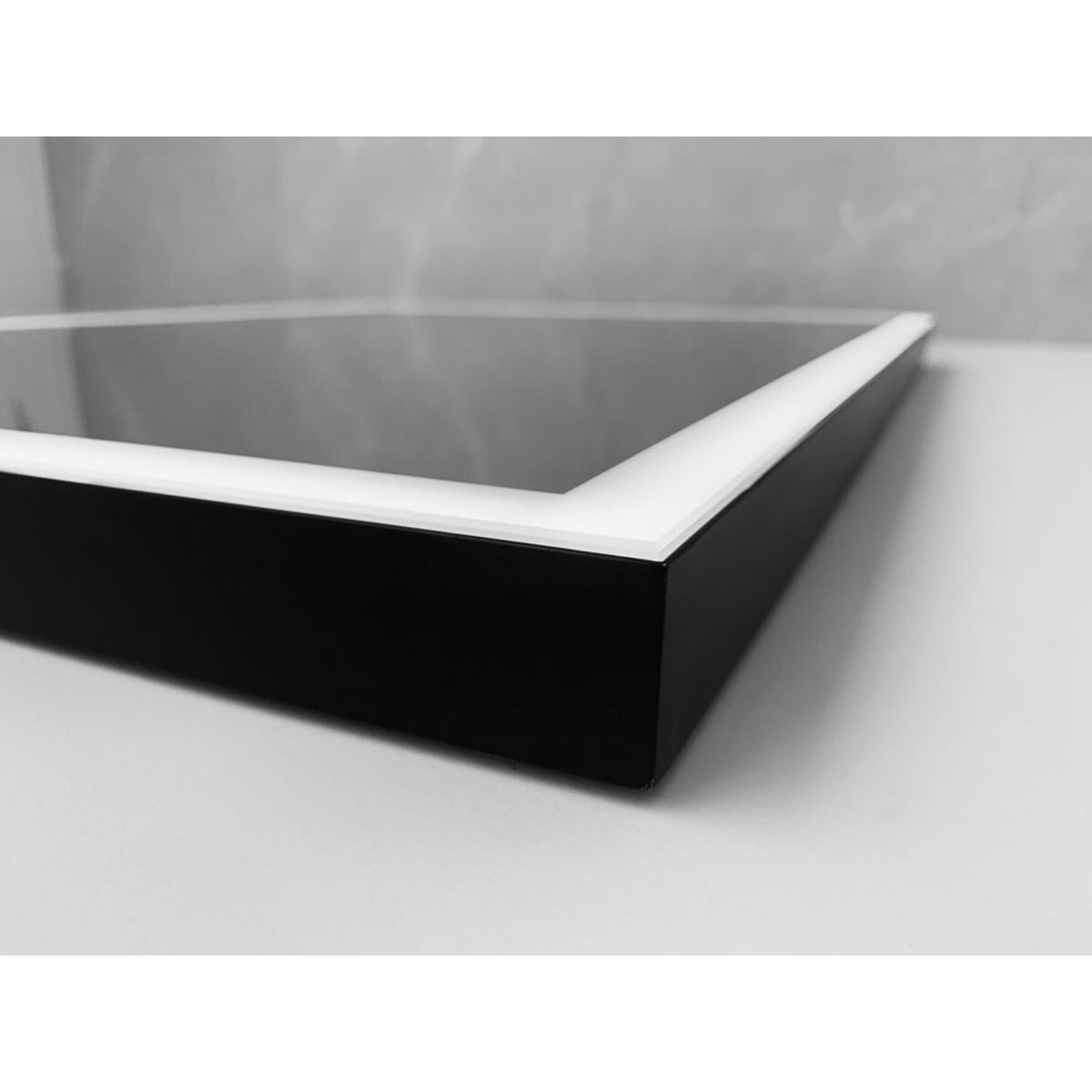 Espelho de casa de banho retangular com luz frontal Suíça Ledimex Preto-2