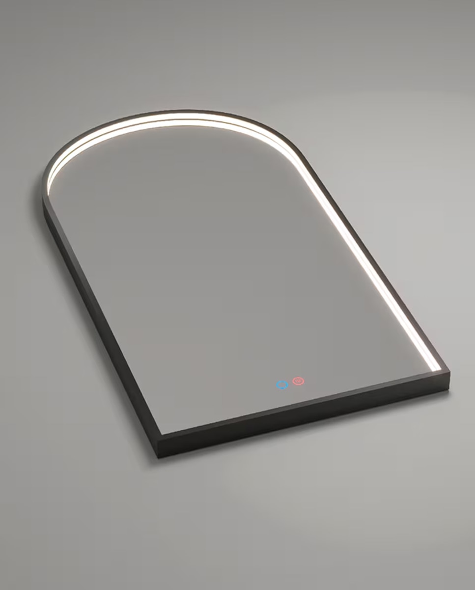 Imagem 0 de Espelho de casa de banho tipo capela preto Roma Ledimex