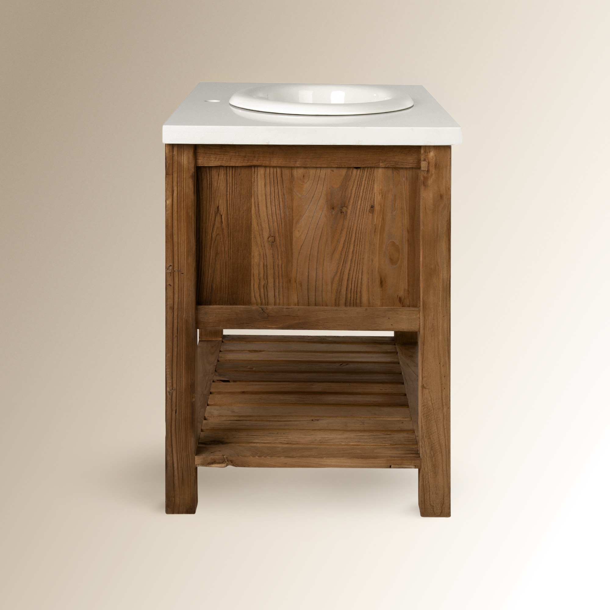 Móvel de casa de banho com 4 gavetas Opium Olmo envelhecido-3