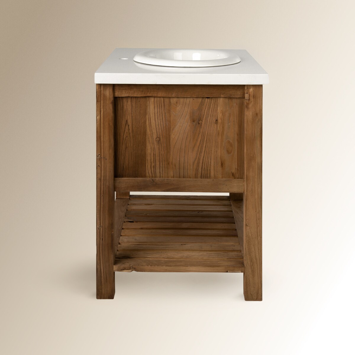 Móvel de casa de banho com 4 gavetas Opium Olmo envelhecido-3