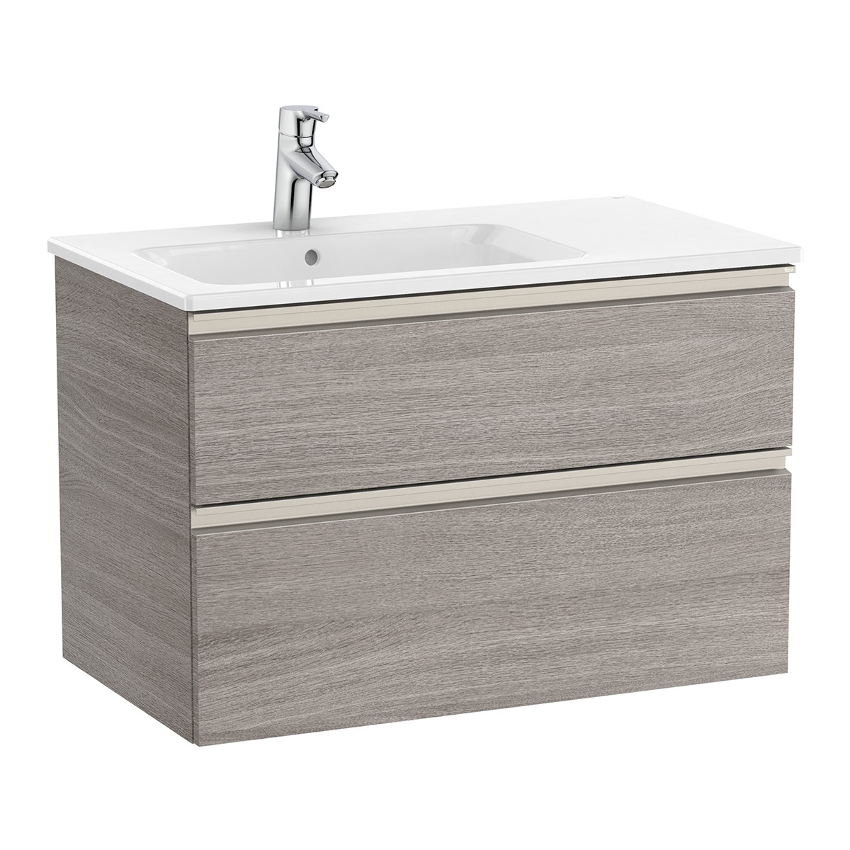 Roca - Mueble de baño con 2 cajones y lavabo a la izquierda The Gap Roca.