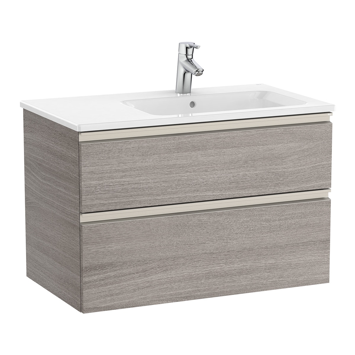 Roca - Mueble de baño con 2 cajones y lavabo a la derecha The Gap Roca.