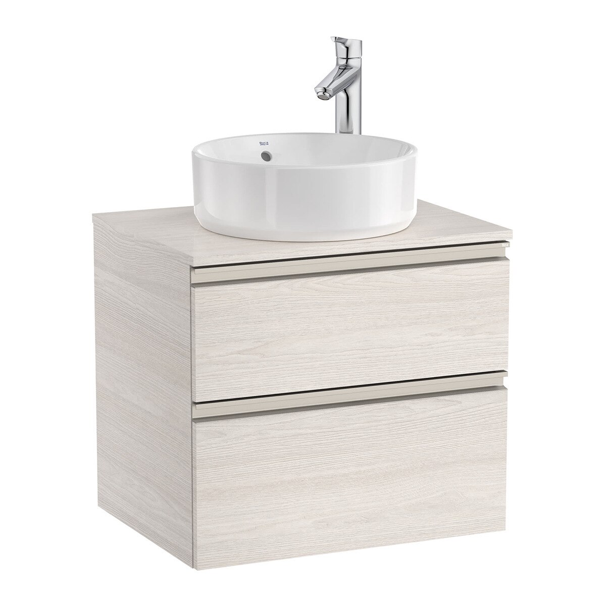 Mueble de baño con 2 cajones The Gap Roca - Fresno 60 cm Fresno-1