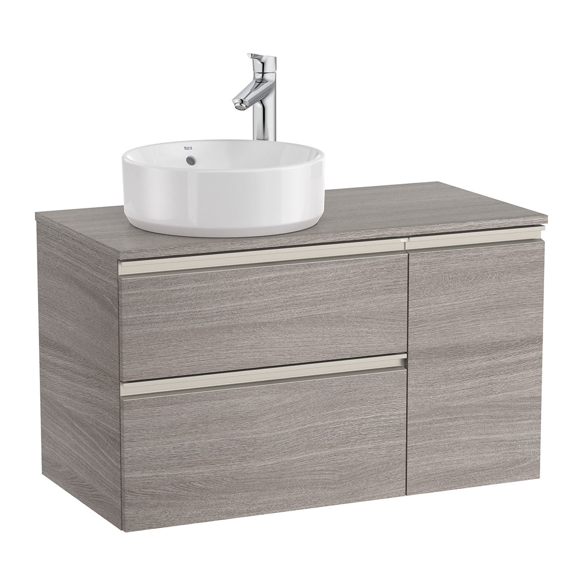 Roca - Mueble de baño con 2 cajones y 1 puerta a la derecha The Gap Roca.