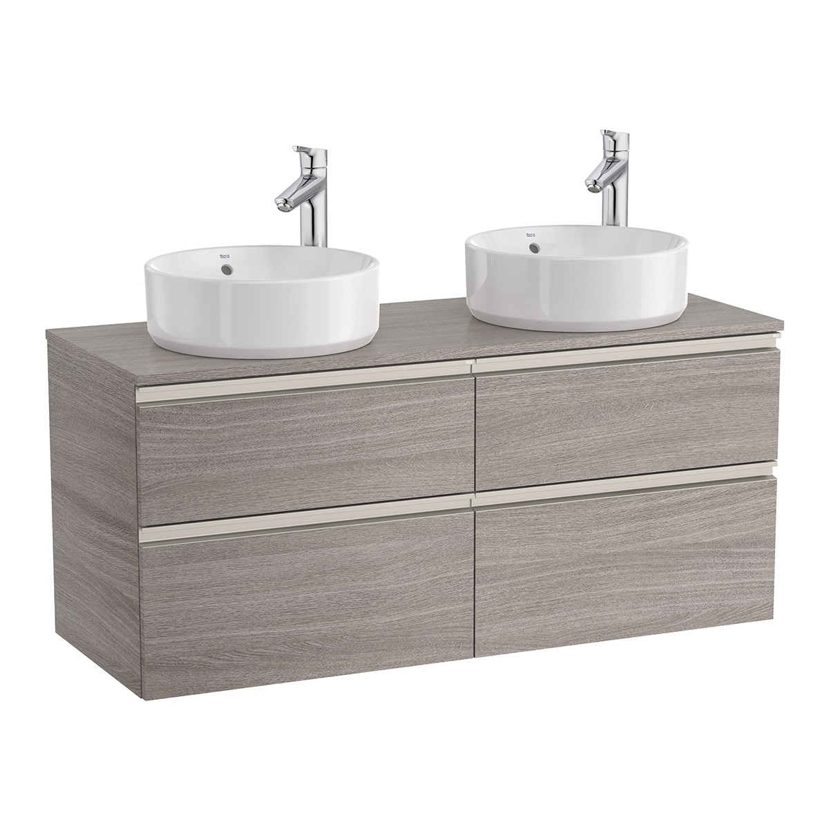 Roca - Mueble de baño doble con 4 cajones The Gap Roca.