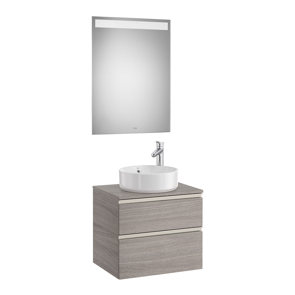 Roca - Conjunto con mueble de baño con 2 cajones y espejo con luz LED The Gap Roca.