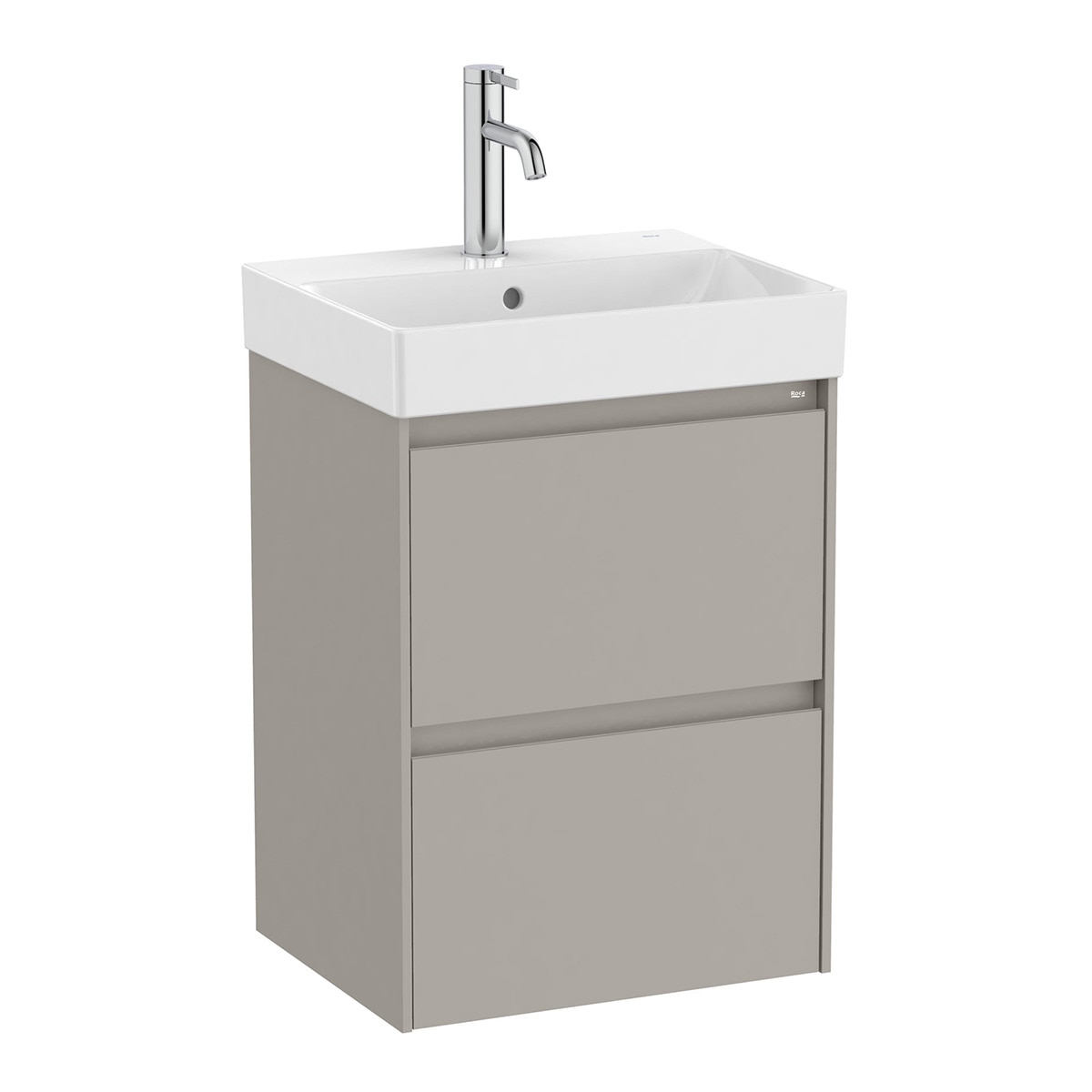 Mueble de baño compacto con 2 cajones y lavabo Ona Roca - Gris Arena 45 cm Gris Arena-1