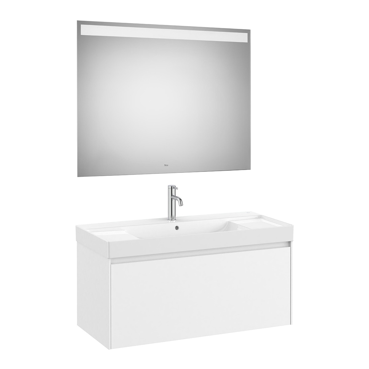 Roca - Conjunto de baño con mueble con 1 cajón y espejo LED Ona Roca.