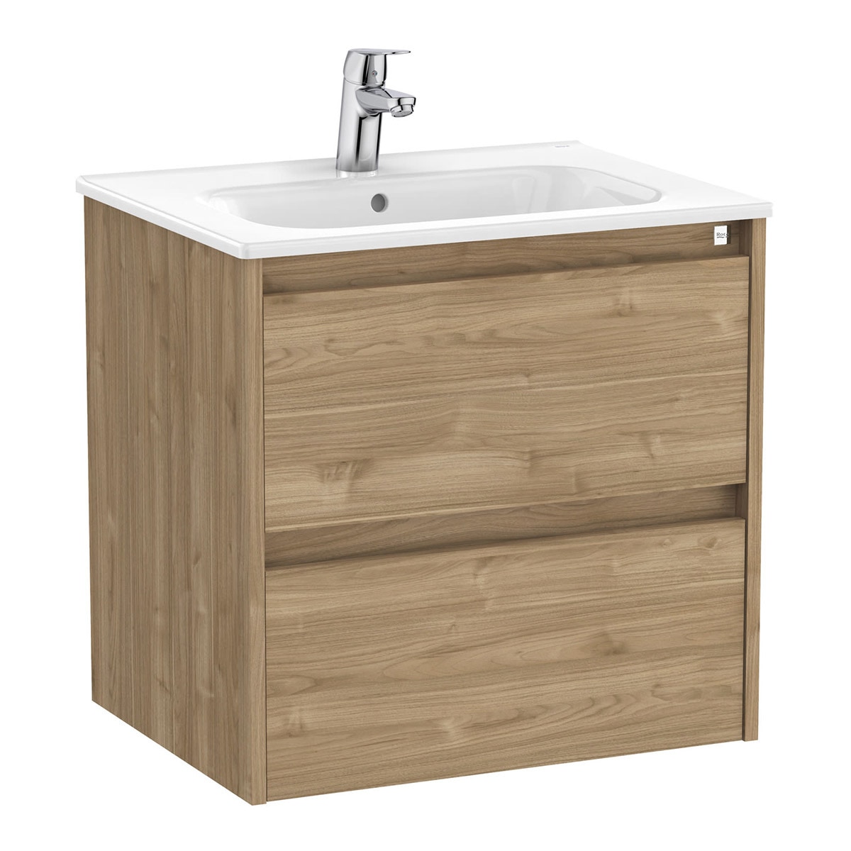 Mueble de baño con 2 cajones Tenet Roca - Nogal 60 cm Nogal-1