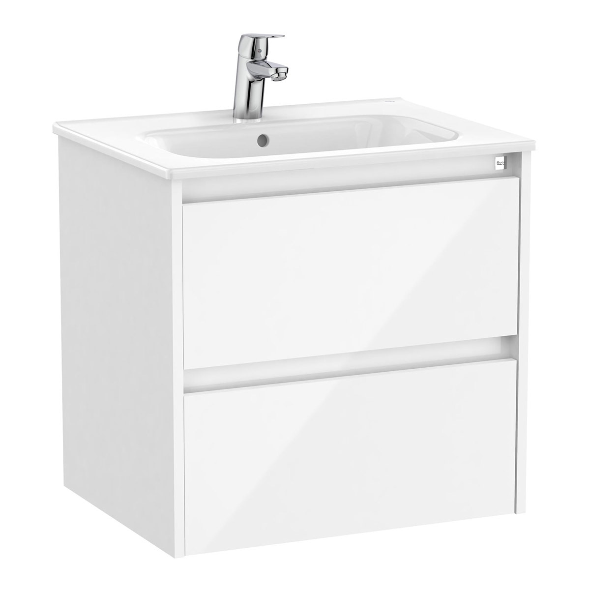 Mueble de baño con 2 cajones Tenet Roca - Blanco 60 cm Blanco-1