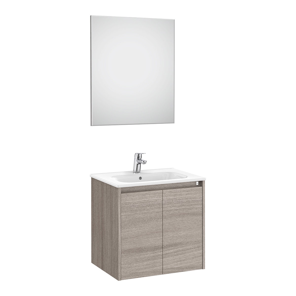 Roca - Conjunto de baño con mueble con 2 puertas y espejo con luz LED Tenet Roca.