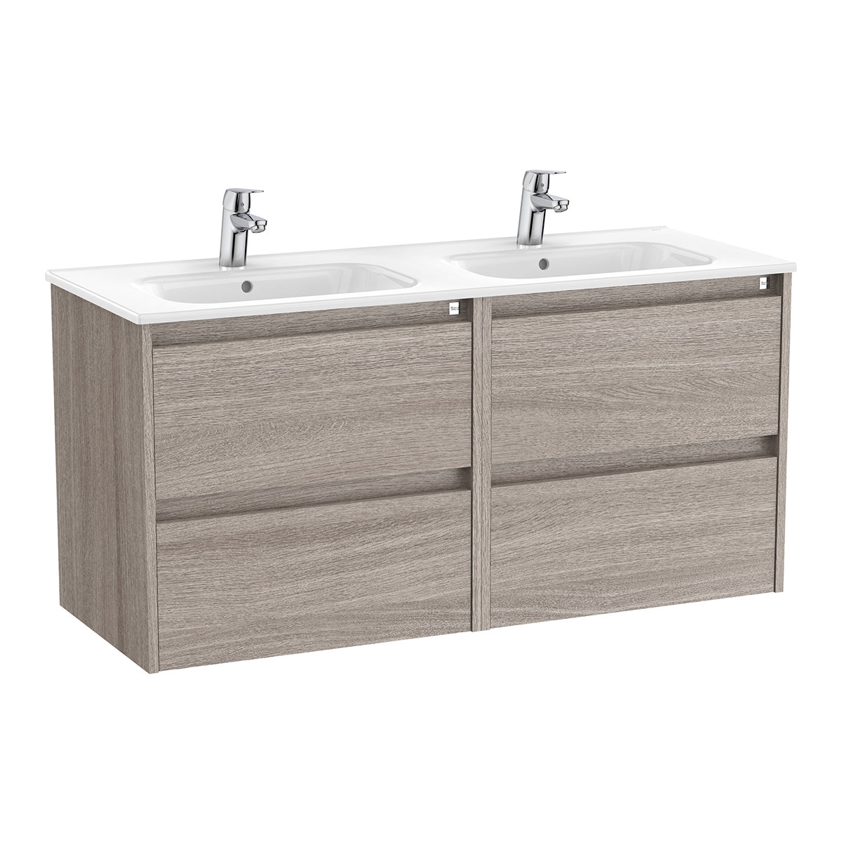 Roca - Mueble de baño doble con 4 cajones Tenet Roca.
