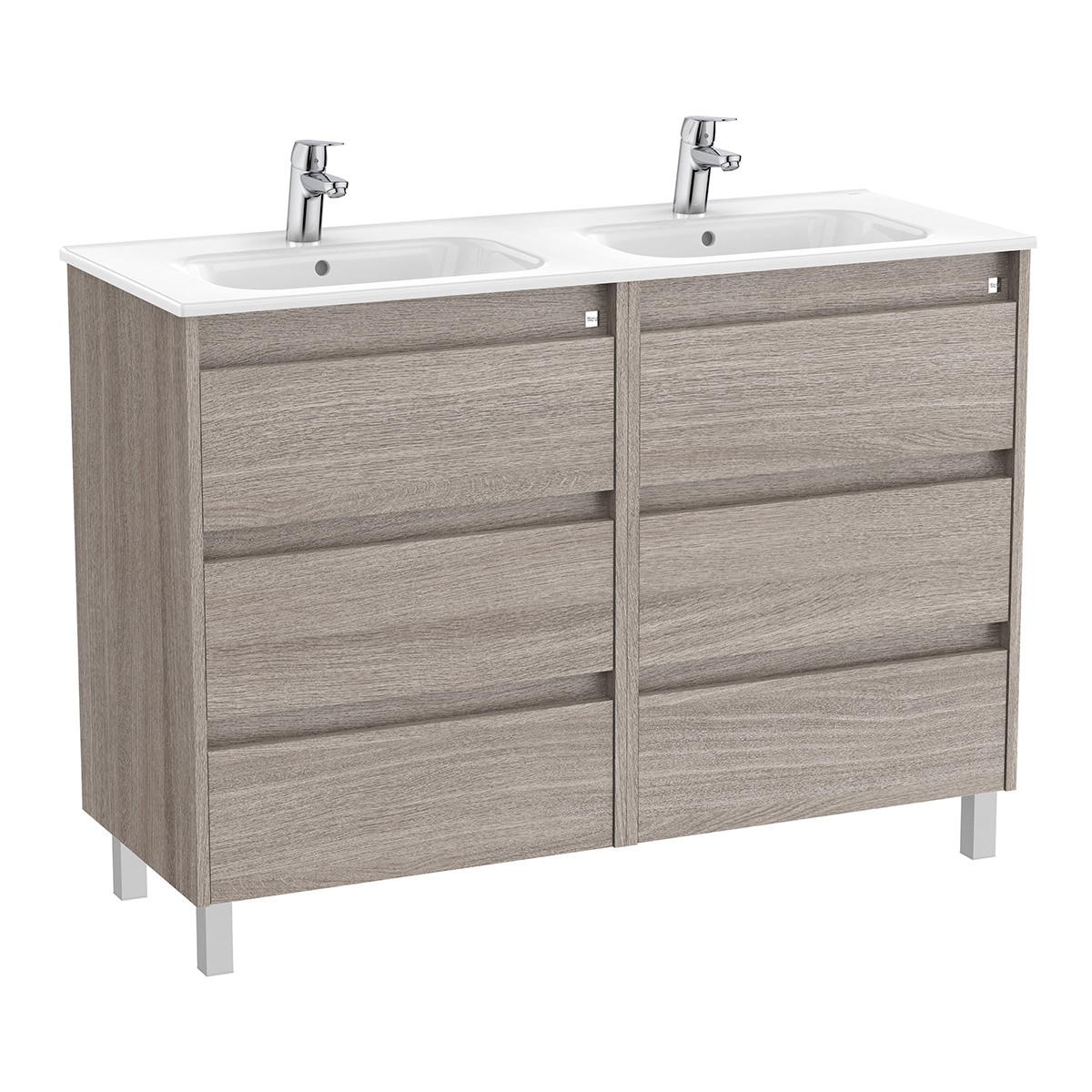 Roca - Mueble de baño doble con 6 cajones Tenet Roca.