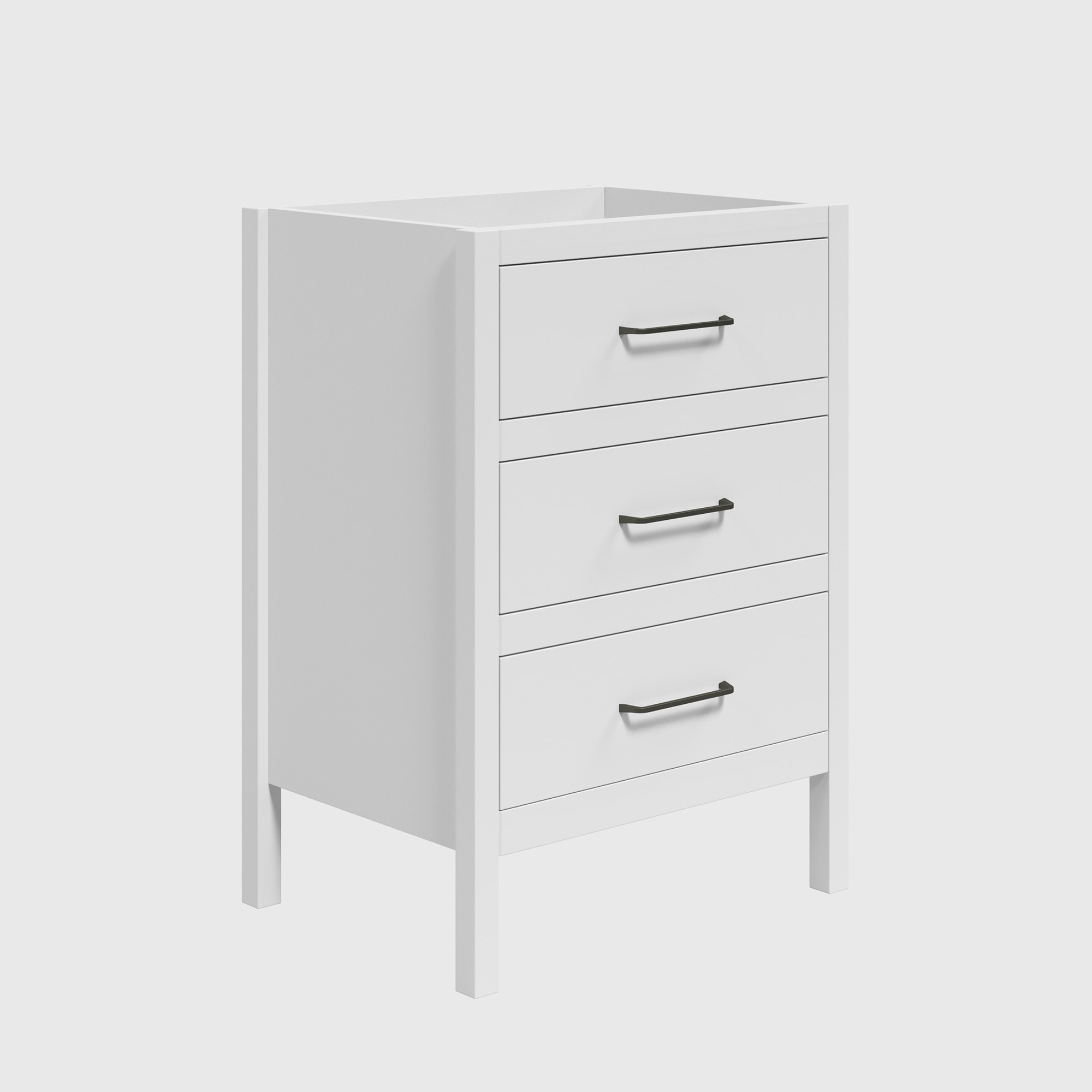 Imagen 2 de Mueble con tres cajones Zeus Ordóñez Baño - Blanco mate 60 cm Blanco mate