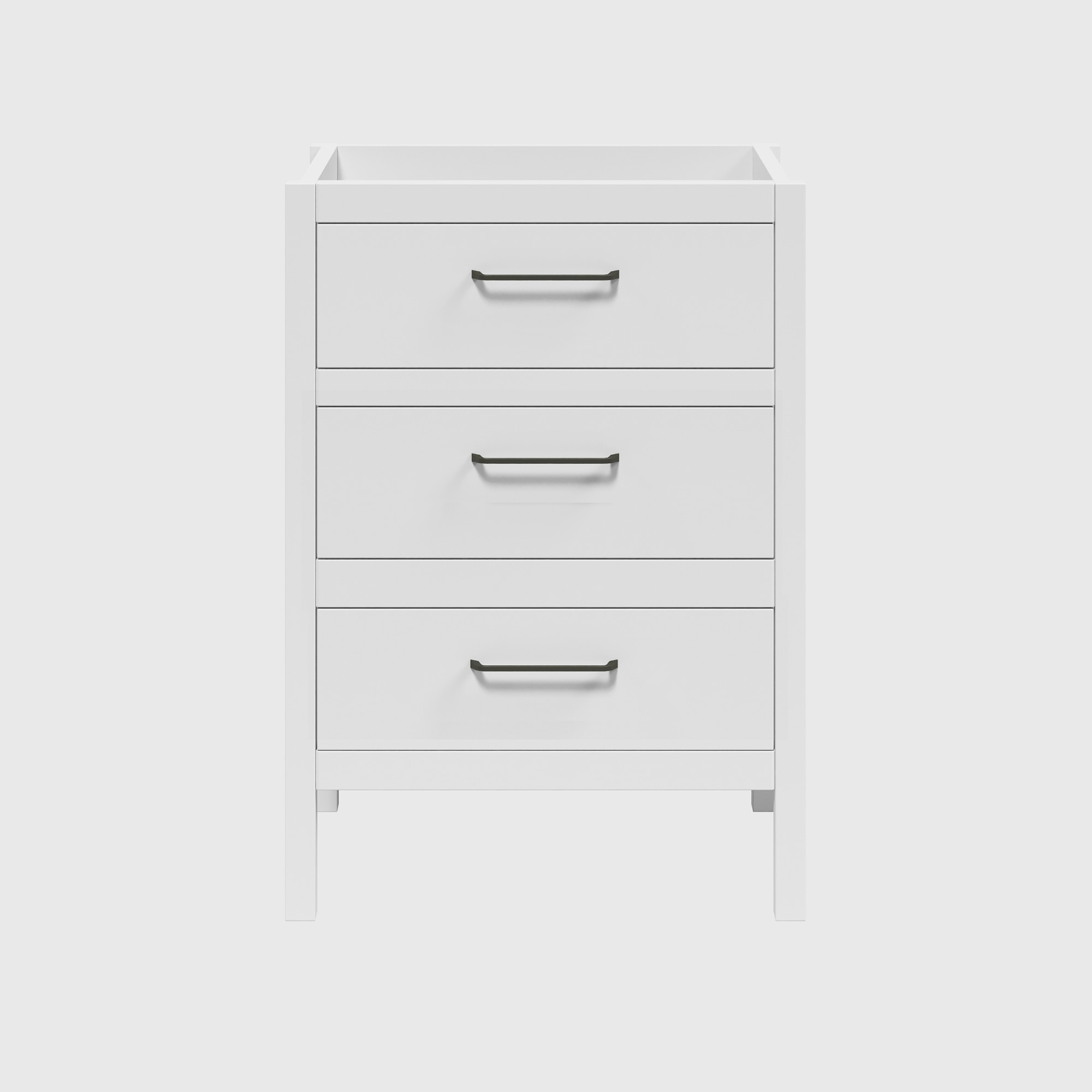 Imagen 4 de Mueble con tres cajones Zeus Ordóñez Baño - Blanco mate 60 cm Blanco mate