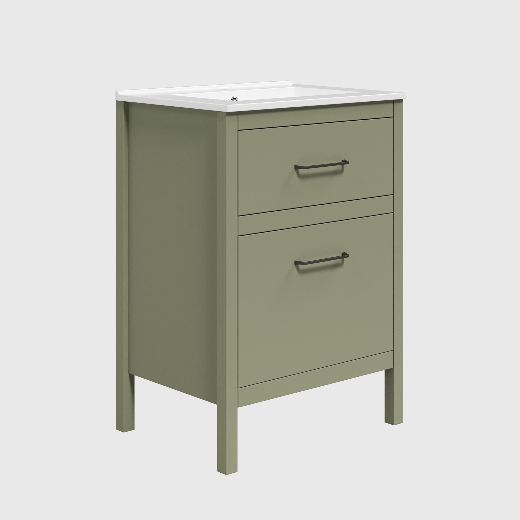 Mueble con dos cajones Zeus Ordóñez Baño - Savia mate 60 cm Savia mate-1
