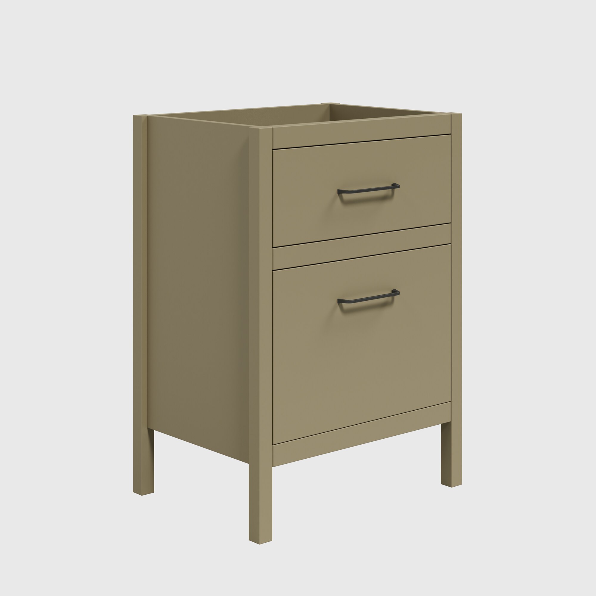 Mueble con dos cajones Zeus Ordóñez Baño - Taupe mate 60 cm Taupe mate-2