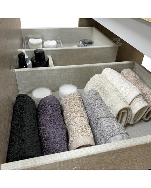Mueble de baño con dos cajones y encimera cerámica Oslo Artysan - Blanco mate 60 cm Blanco mate-4