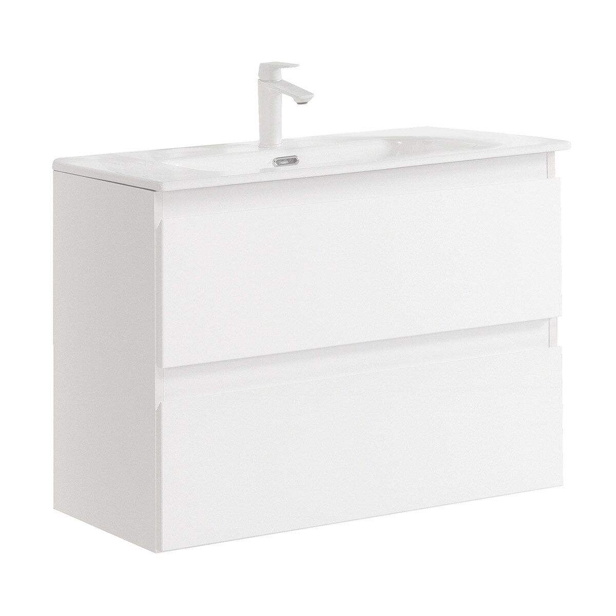 Imagen 0 de Mueble de baño con 2 cajones Alaska Jumar Blanco mate