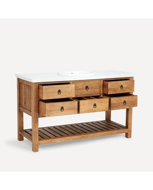 Mueble de baño con 5 cajones, encimera y lavabo Opium El Corte Inglés 4