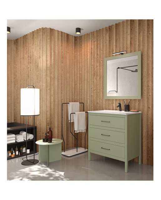 Móvel de casa de banho com 3 gavetas e lavatório cerâmico de 60 cm  Zeus 3