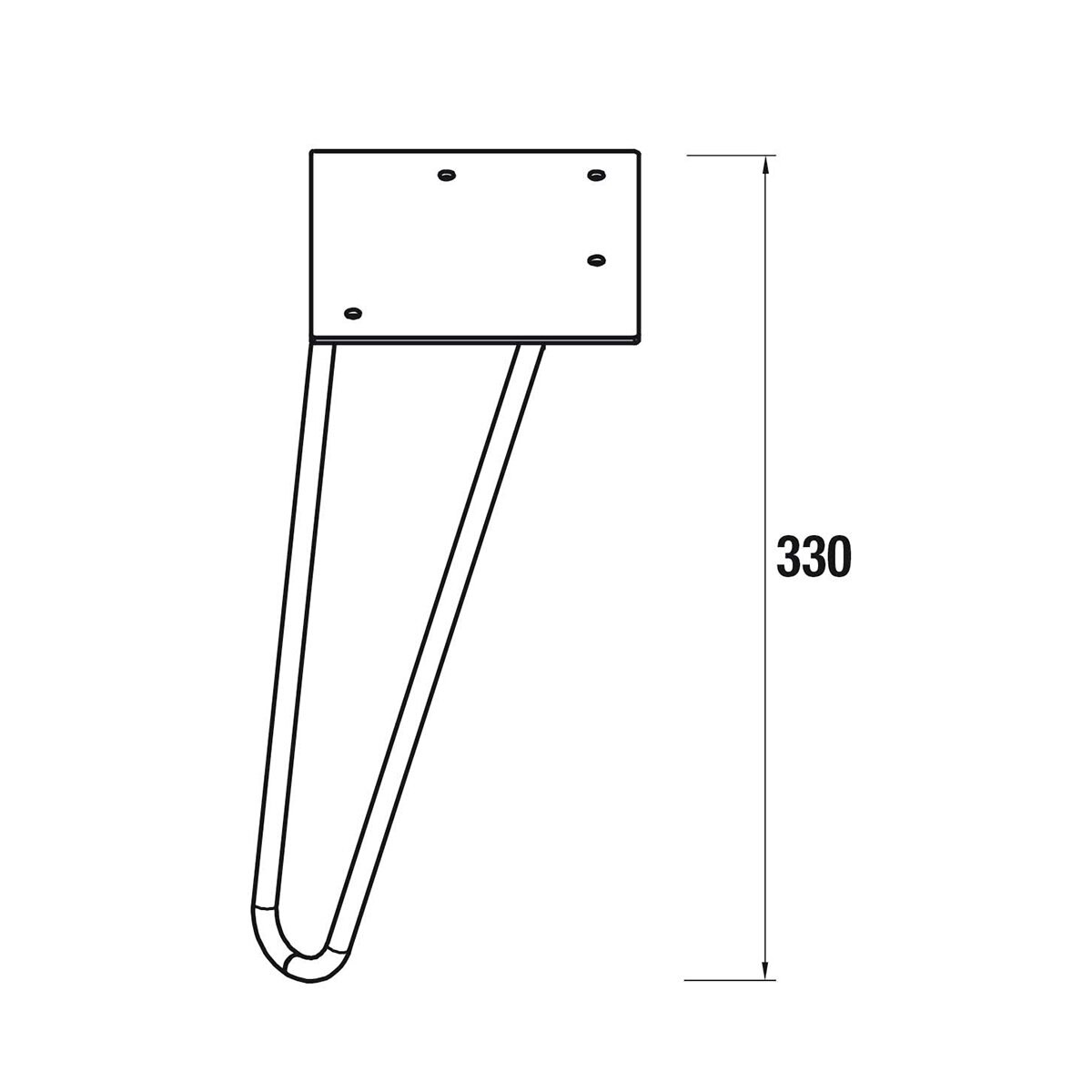 Conjunto de 2 patas para mueble de baño Uniiq 300 Salgar - Blanco Blanco-2