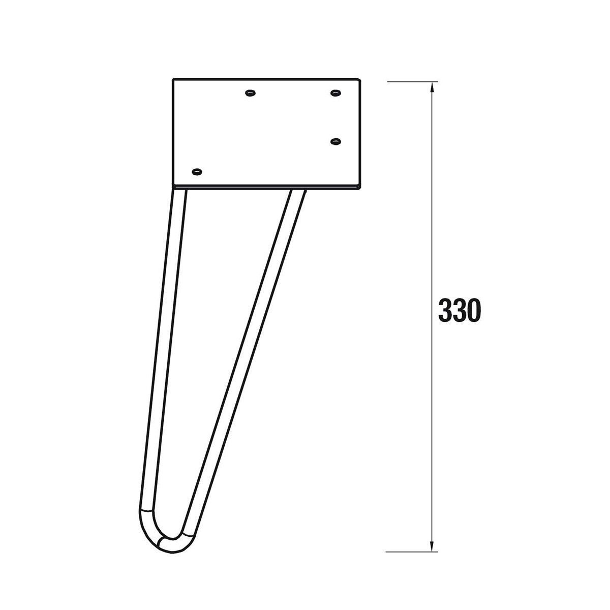 Conjunto de 2 patas para mueble de baño Uniiq 300 Salgar - Negro Negro-2