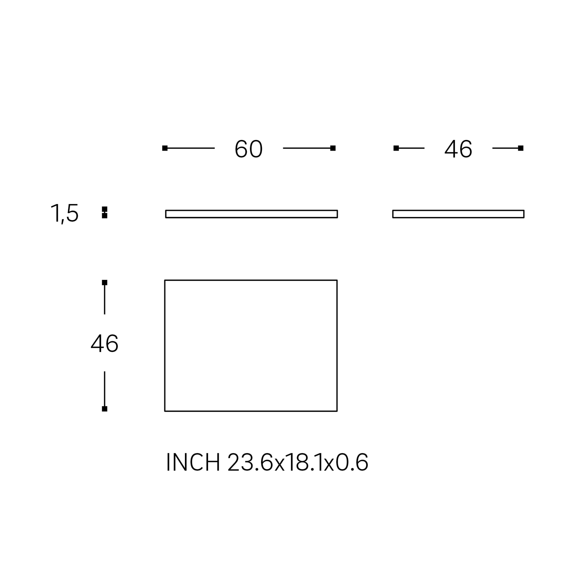 Encimera de mármol para mueble de baño Wish Cosmic - Blanco mate 60 cm Blanco mate-2