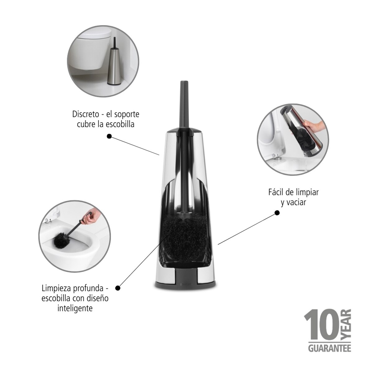 Imagen 4 de Escobillero de suelo ReNew Brabantia - Cromo Cromo