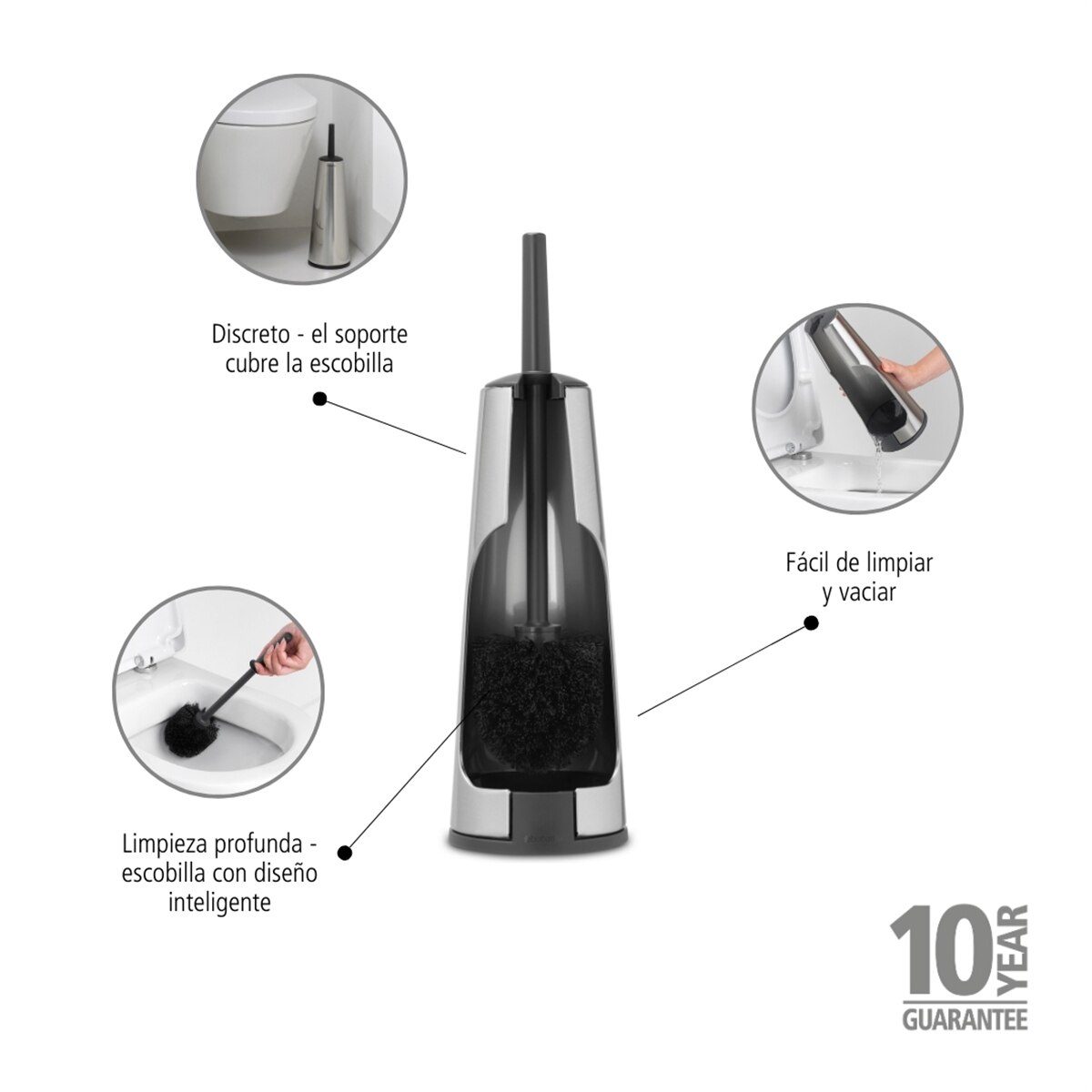 Imagen 4 de Escobillero de suelo ReNew Brabantia - Cromo mate Cromo mate
