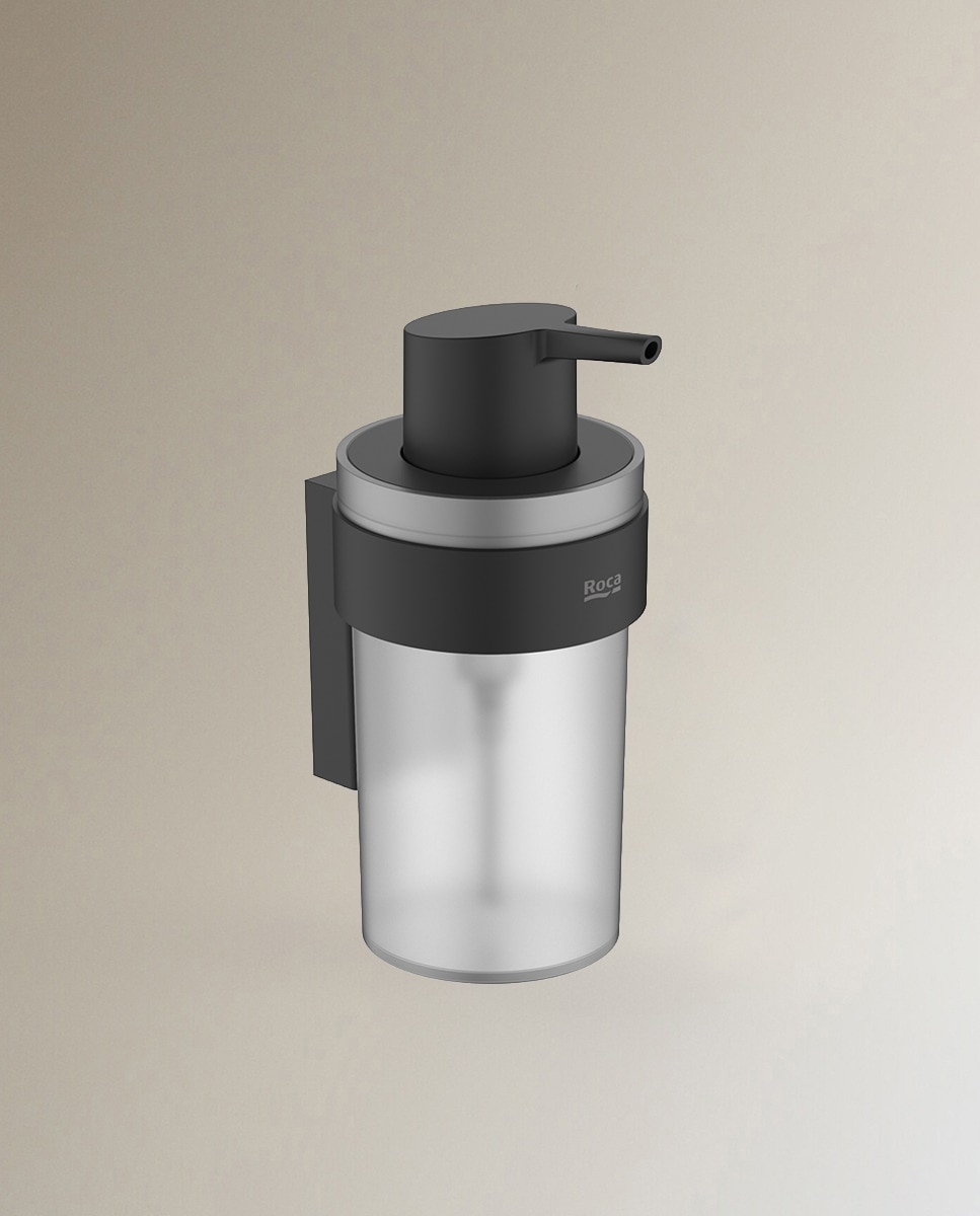Dosificador de jabón de pared Victoria Roca - Negro mate Negro mate-1