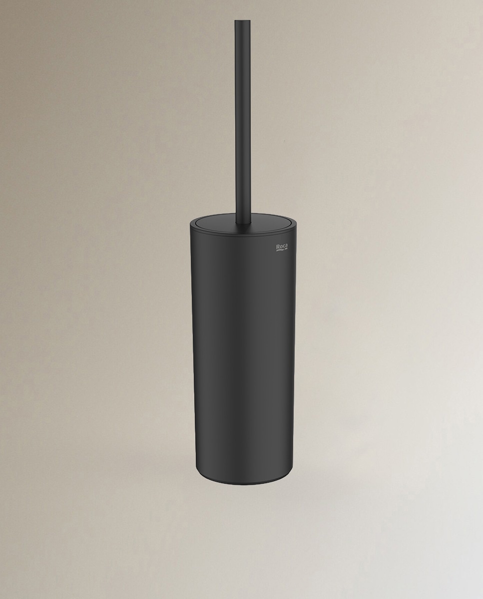 Escobillero de suelo o pared Victoria Roca - Negro mate Negro mate-1