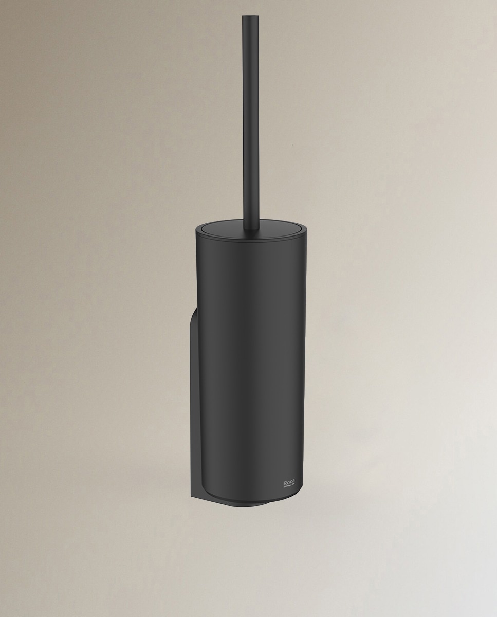 Escobillero de suelo o pared Victoria Roca - Negro mate Negro mate-2