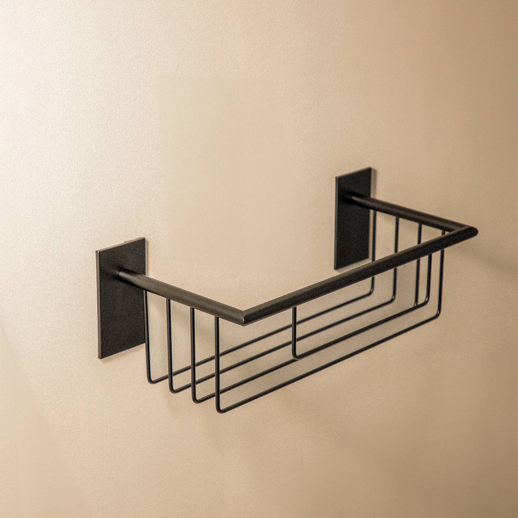 Imagen 0 de Jabonera de ducha rectangular Stick Cosmic Negro mate