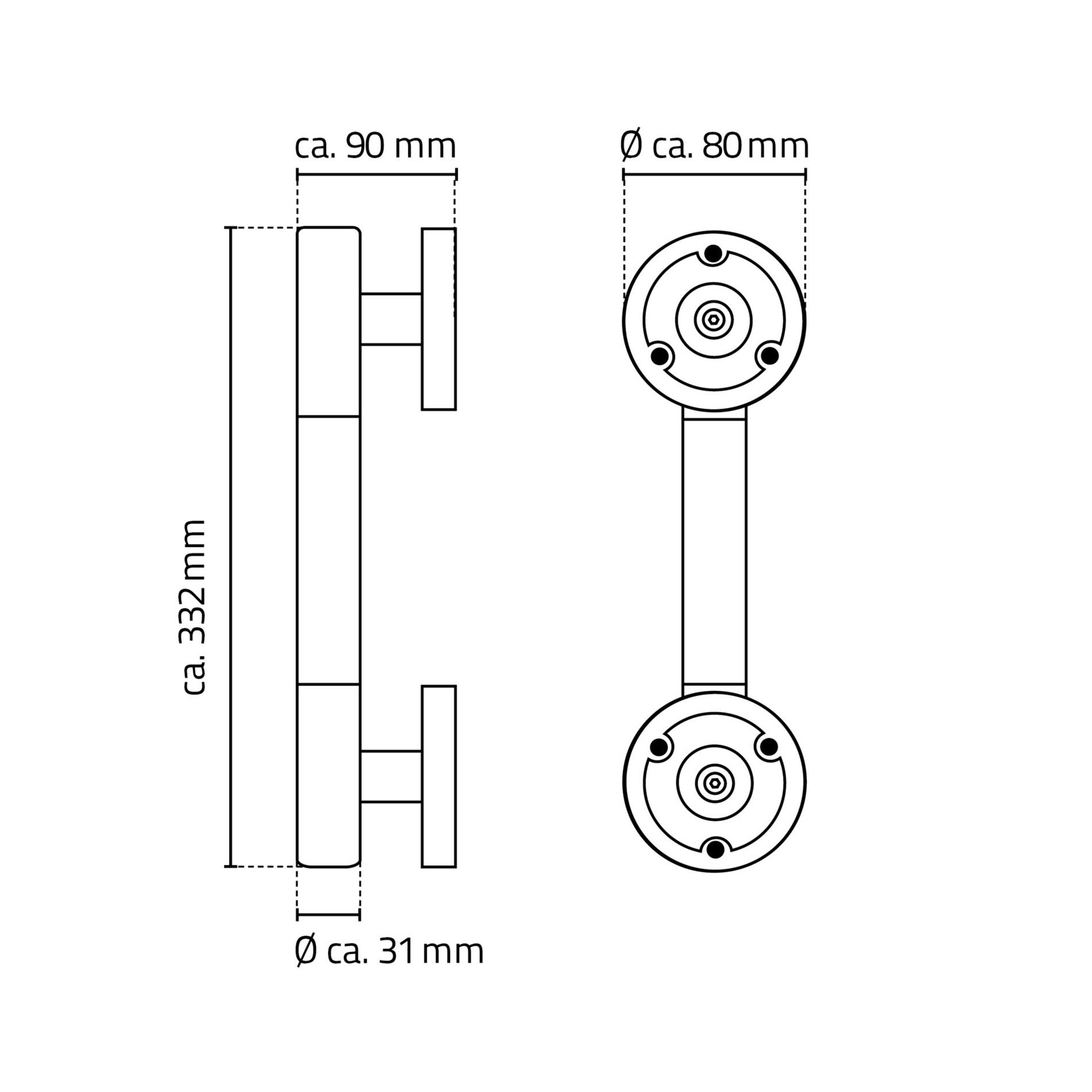 Asidero para baño acero inoxidable Ken S Ridder - Cromo Cromo-9