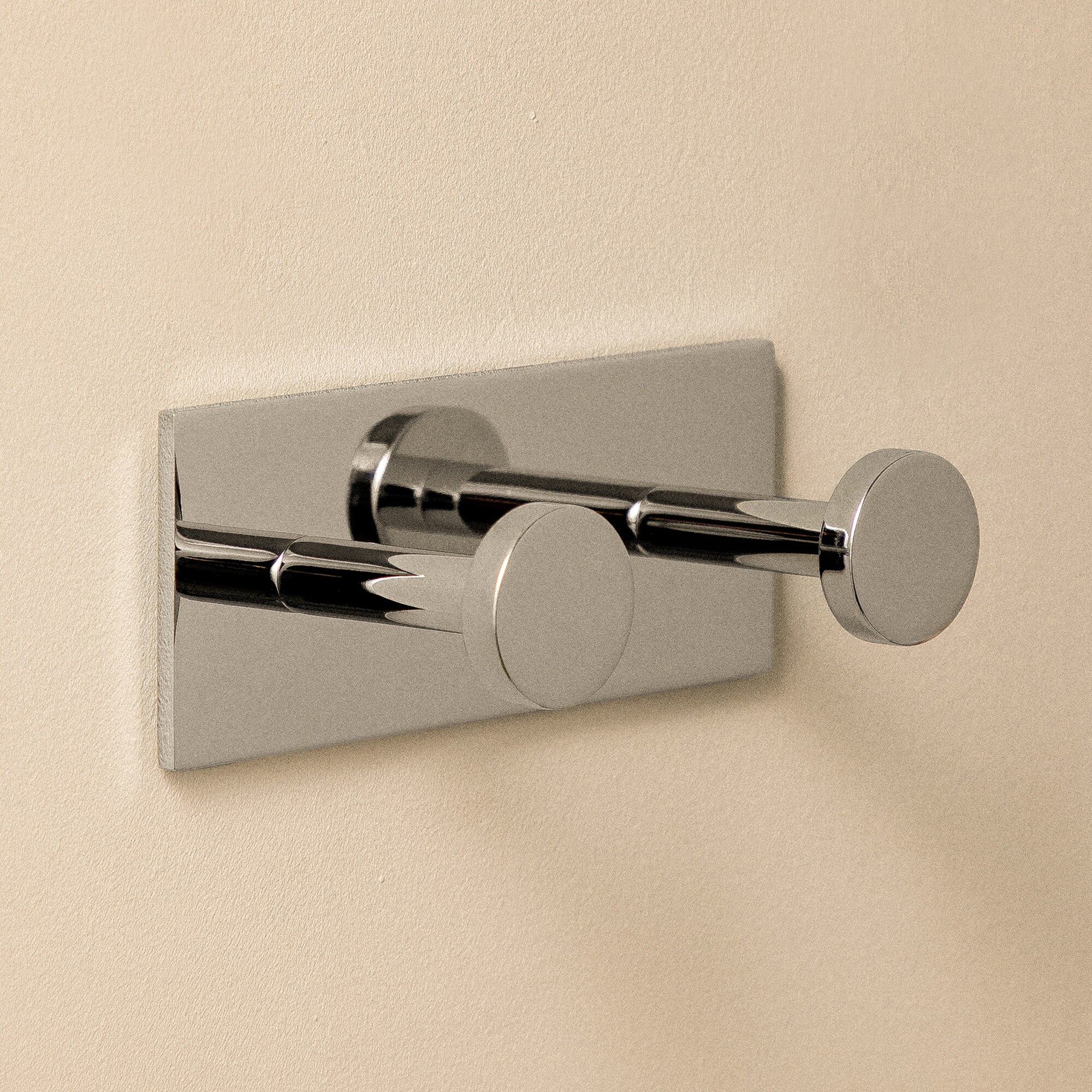 Percha de baño doble Stick Cosmic - Cromo Cromo-1