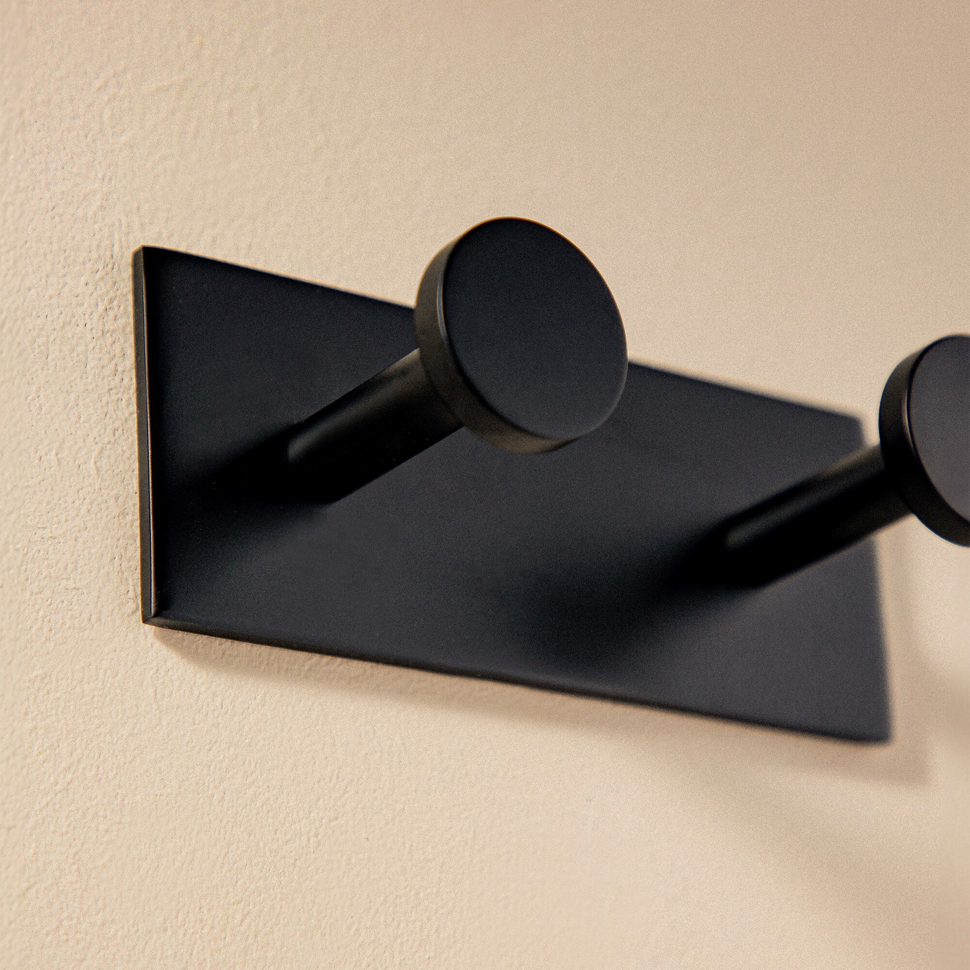 Percha de baño doble Stick Cosmic - Negro mate Negro mate-3