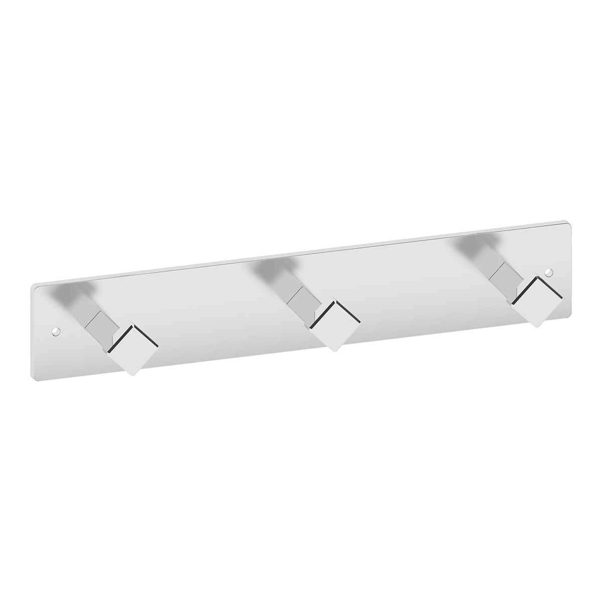 Beltrán - Percha triple de baño para atornillar con gancho en rombo Beltrán.