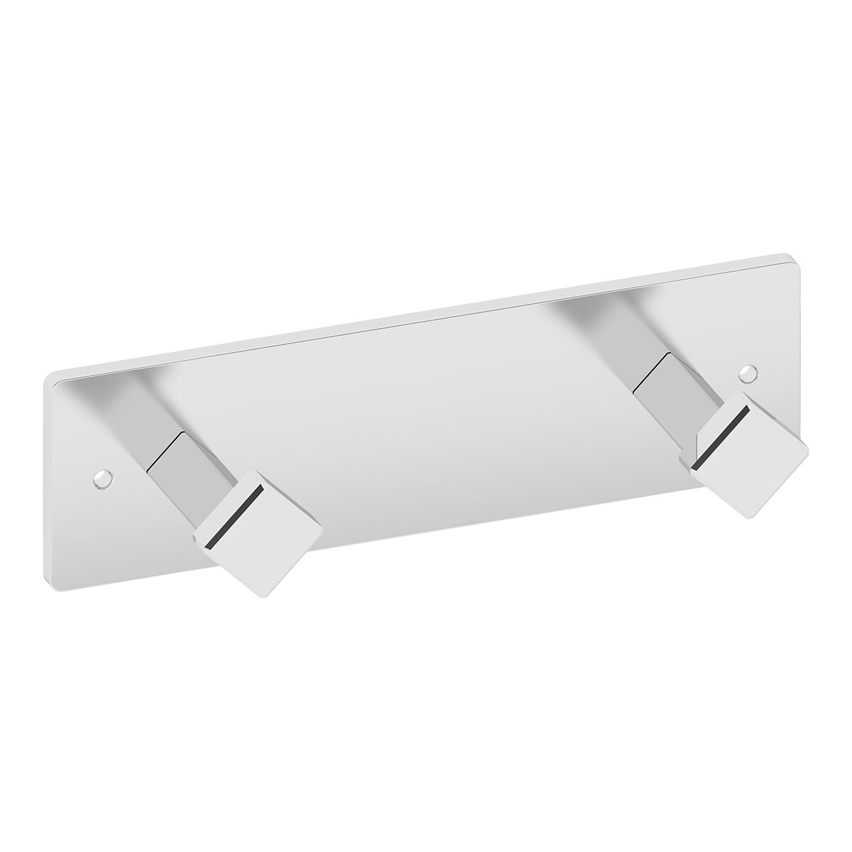 Beltrán - Percha doble de baño para atornillar con gancho en rombo Beltrán.