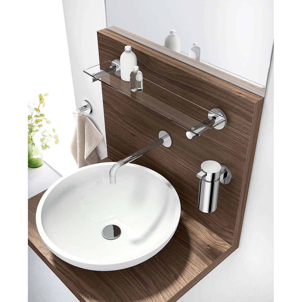 Percha individual de baño Scala Zack - Acero brillo Acero brillo-4