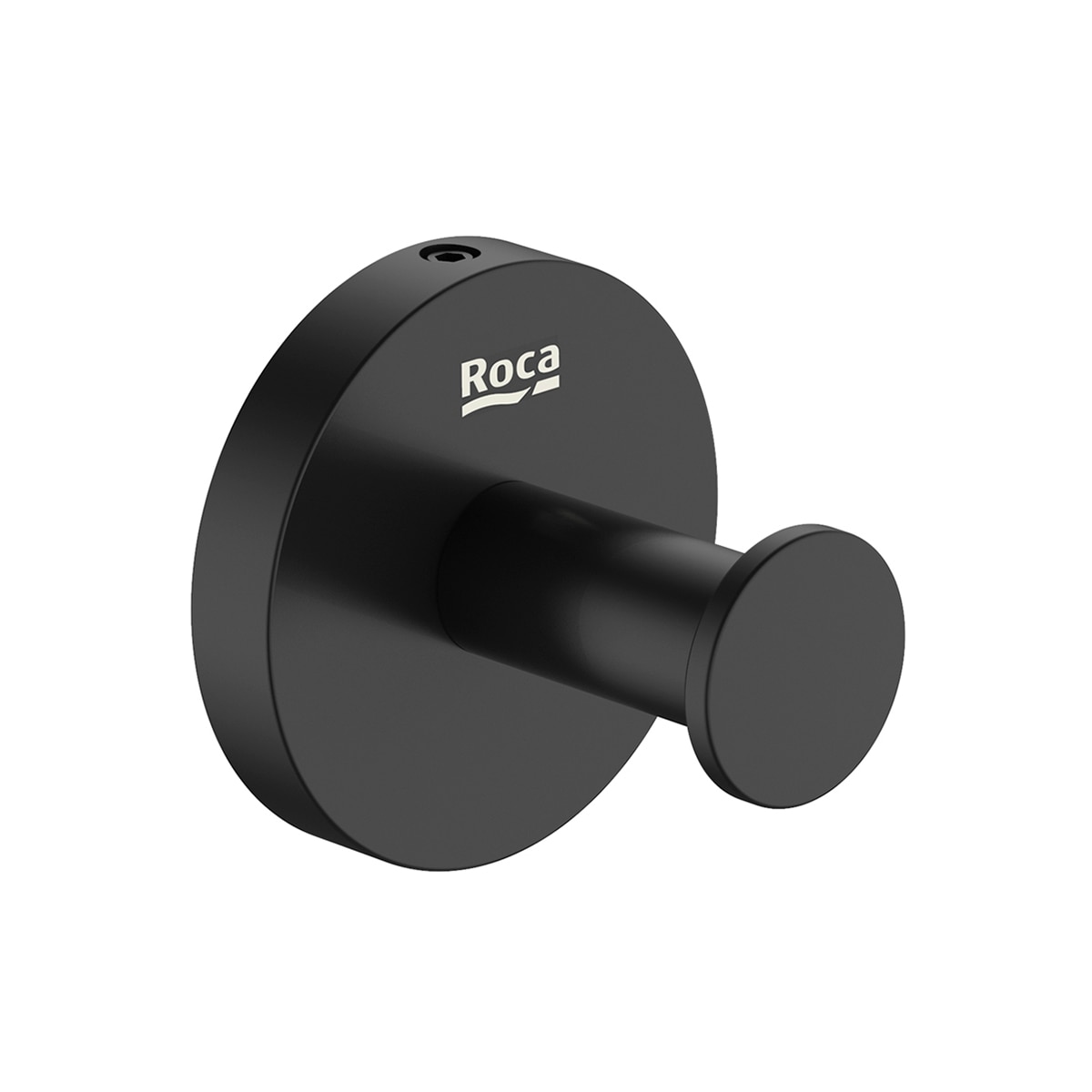 Percha de baño individual Hotels Round Roca - Negro mate Negro mate-1