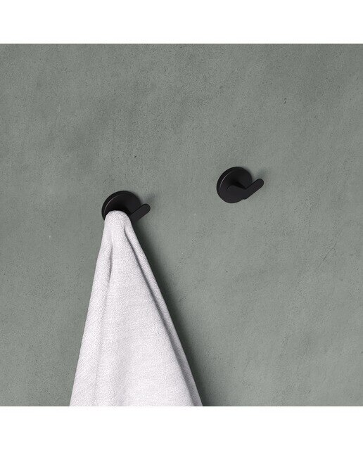 Percha doble de baño Start Cosmic - Negro mate Negro mate-4
