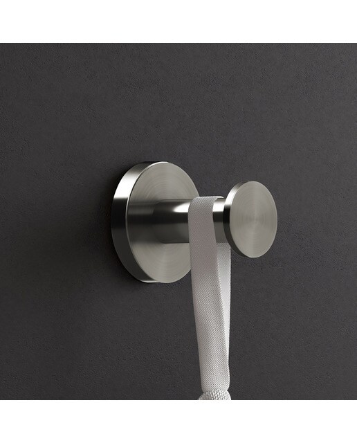 Percha individual de baño Architect S+ Cosmic - Acero mate Acero mate-2