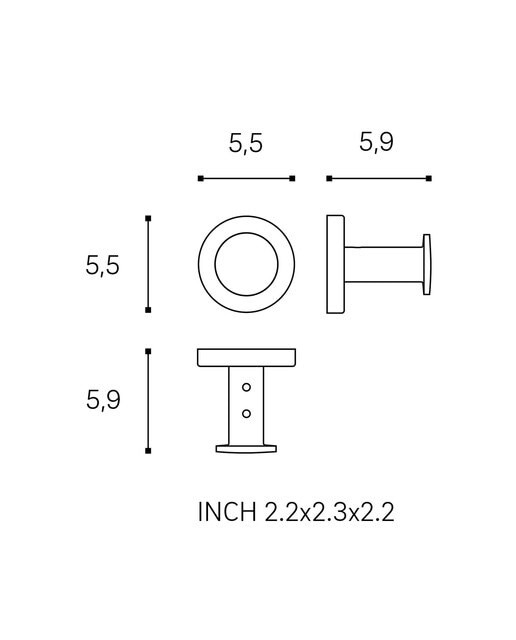 Imagen 3 de Colgador Architect S+ Cosmic - Blanco mate 3 x 5 x 3cm Blanco mate